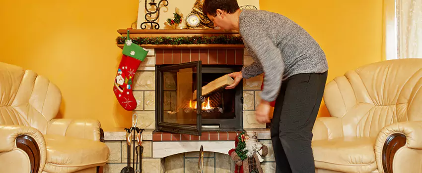 Rusted Metal Fireplace Restoration in Glenvar Heights, Florida